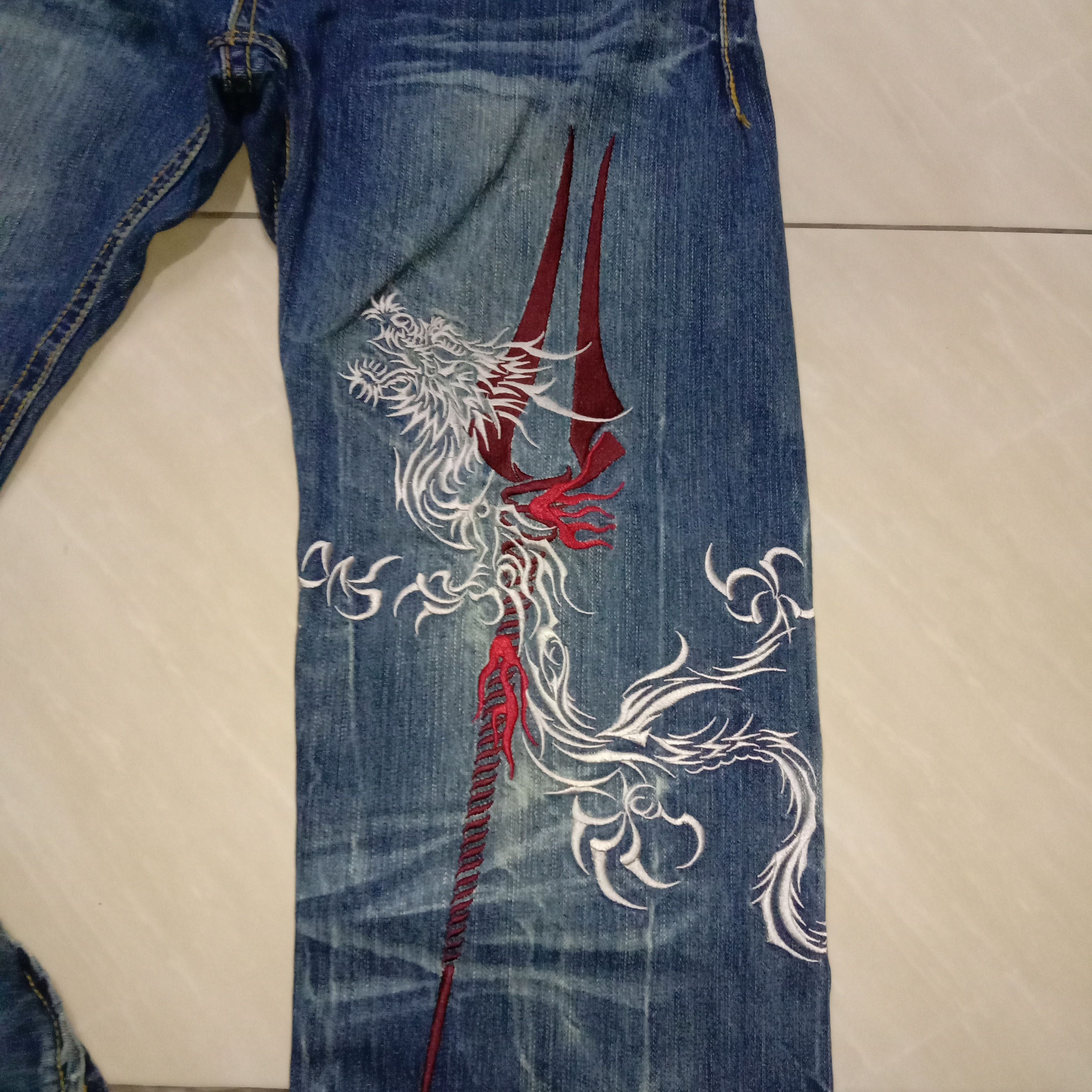 Anime × Cartoon Network × Japanese Brand Jeans Nishiki x Neon Genesis Evangelion Anime Manga Rare 00s Size US 30 / EU 46 - 5 Thumbnail