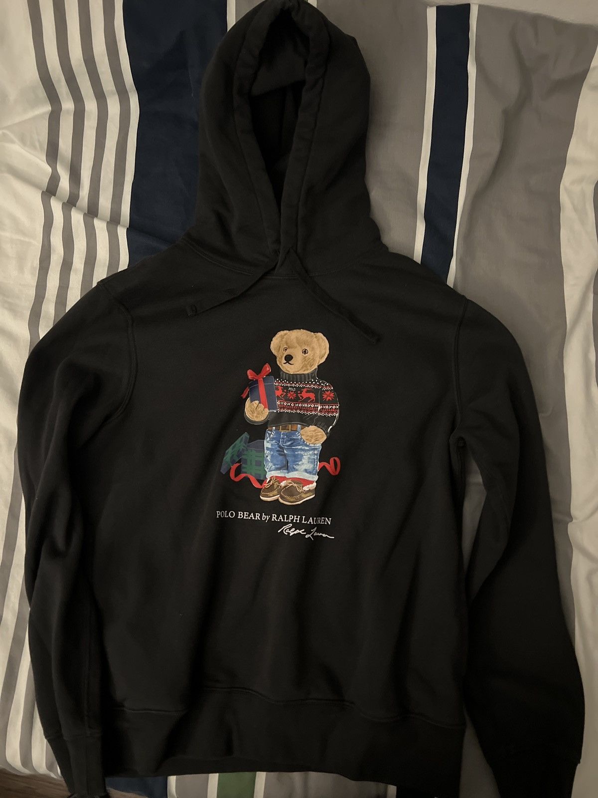 image of Polo Ralph Lauren Polo Bear Fleece Hoodie (Black), Men's (Size Medium)