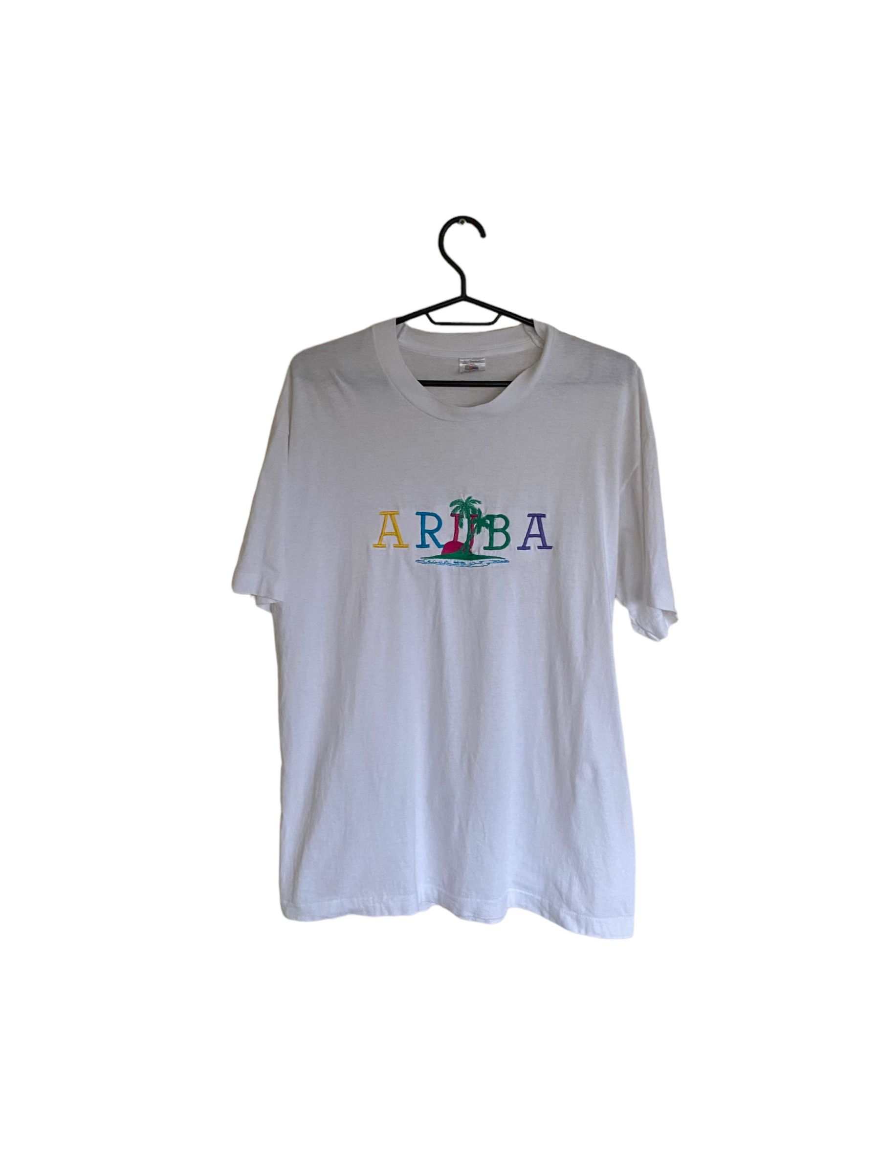 Vintage Aruba embroidered single stitch 90s' tee Size US L / EU 52-54 / 3 - 1 Thumbnail