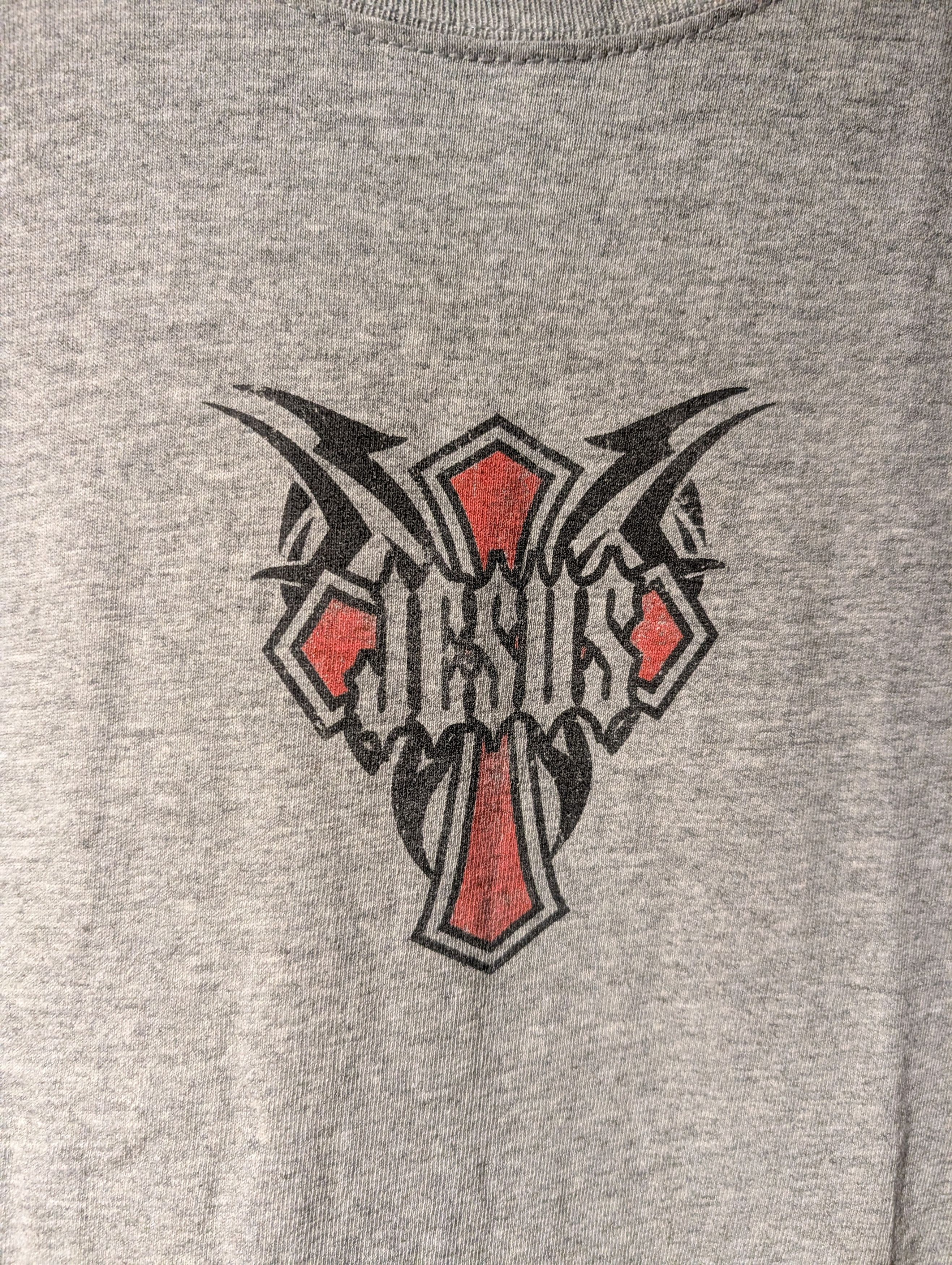 Delta Vintage Jesus Tribal Cross Graphic T-Shirt Grey Mens Large Size US L / EU 52-54 / 3 - 5 Thumbnail