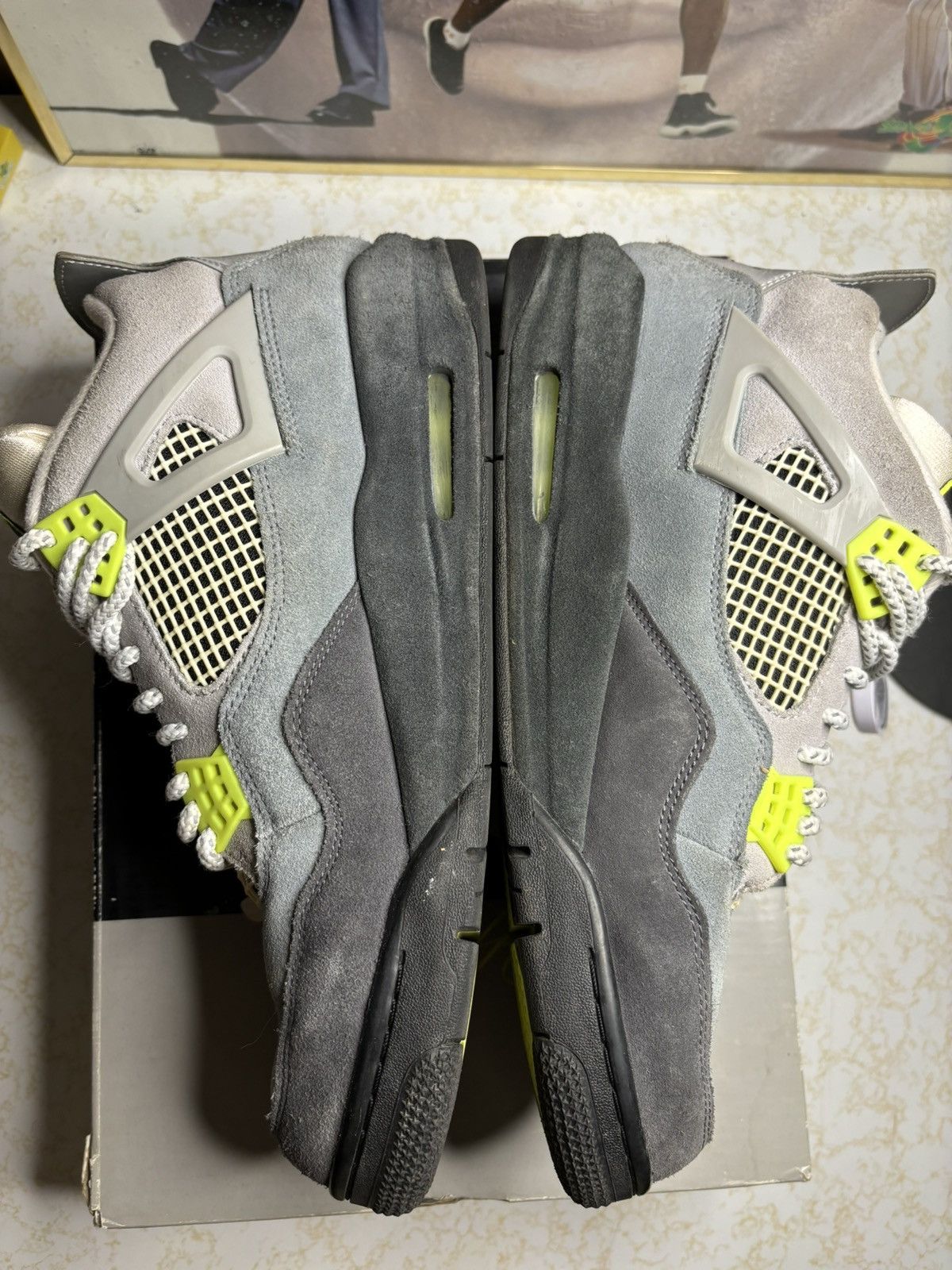 Jordan Brand Air Jordan 4 Retro LE Neon 95 Size US 11 / EU 44 - 3 Thumbnail
