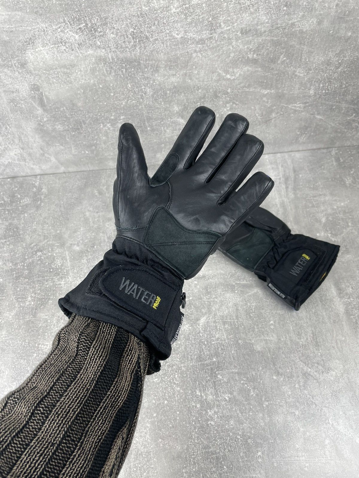 Genuine Leather × Vintage Awesome Vintage Racing Y2K Moto Biker Gloves Size ONE SIZE - 4 Thumbnail