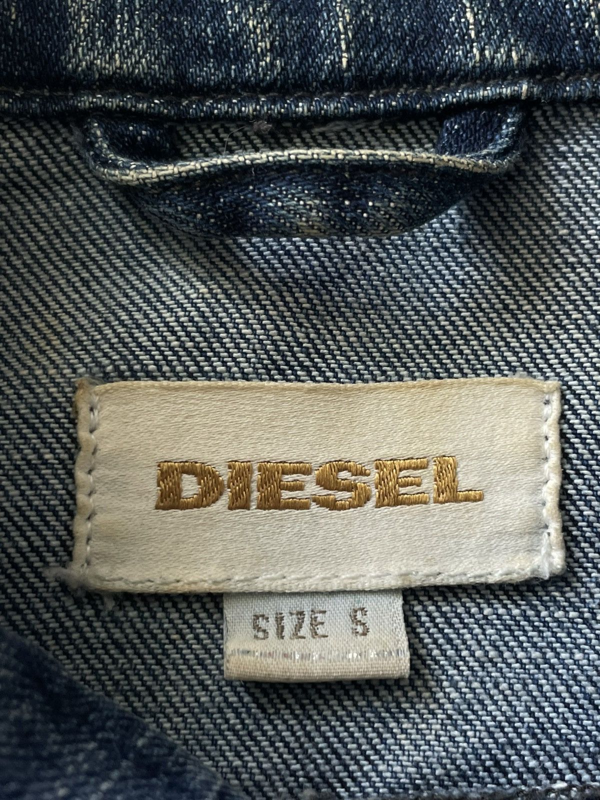 Diesel Vintage Diesel 00’s Denim Distressed Cropped Jacket Faded Size S / US 4 / IT 40 - 13 Thumbnail
