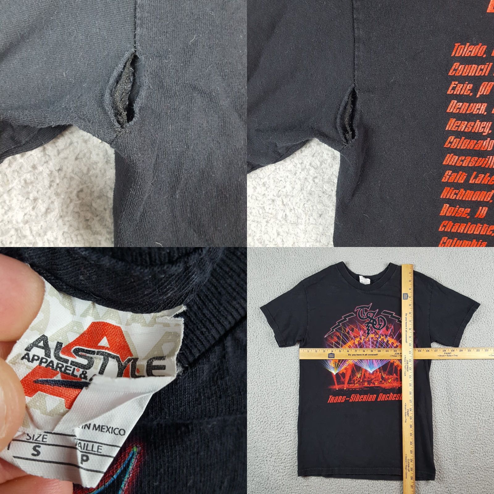 Vintage VINTAGE Trans-Siberian Orchestra T-Shirt Band Shirt XL Black Crew Neck 90s Rock Mens T Shirt Size US XL / EU 56 / 4 - 8 Thumbnail