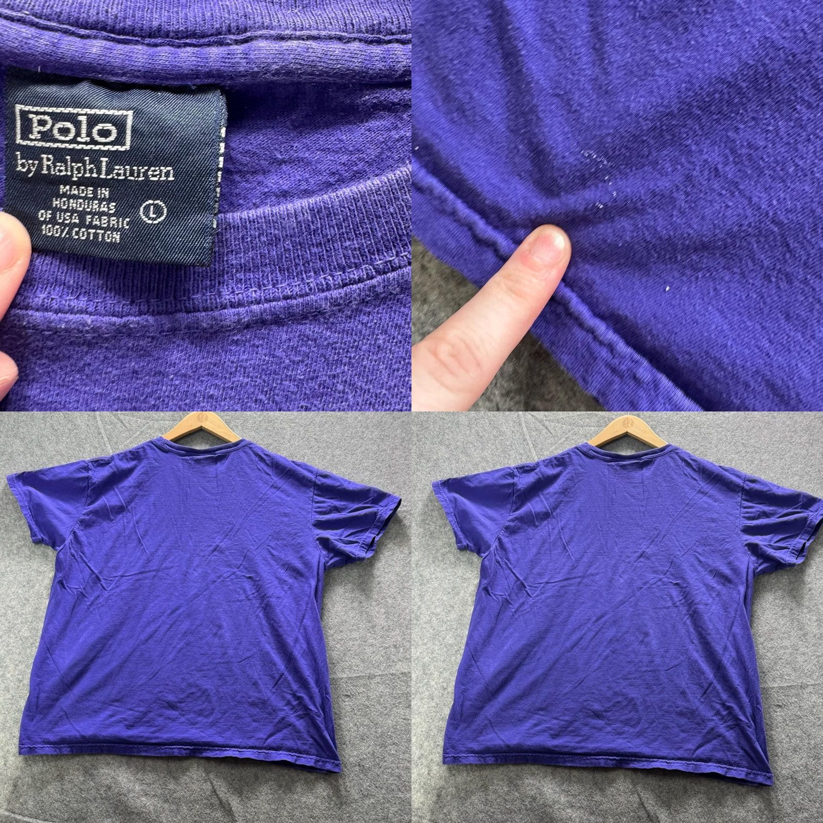 Polo Ralph Lauren Polo Ralph Lauren Shirt Mens L Purple Embroidered Pony Logo Crewneck Tee Jersey Short Sleeve Size US L / EU 52-54 / 3 - 9 Thumbnail