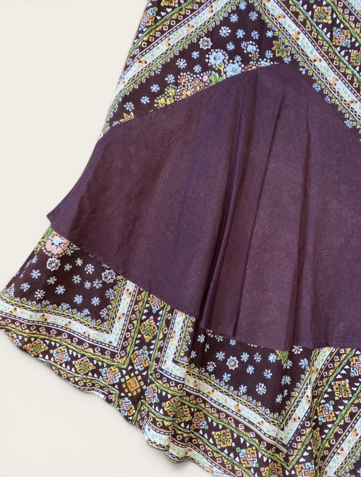 Free People Free People Rare Mixed Media Rare Vintage Boho Maxi Skirt Size 26" / US 2 / IT 38 - 3 Thumbnail