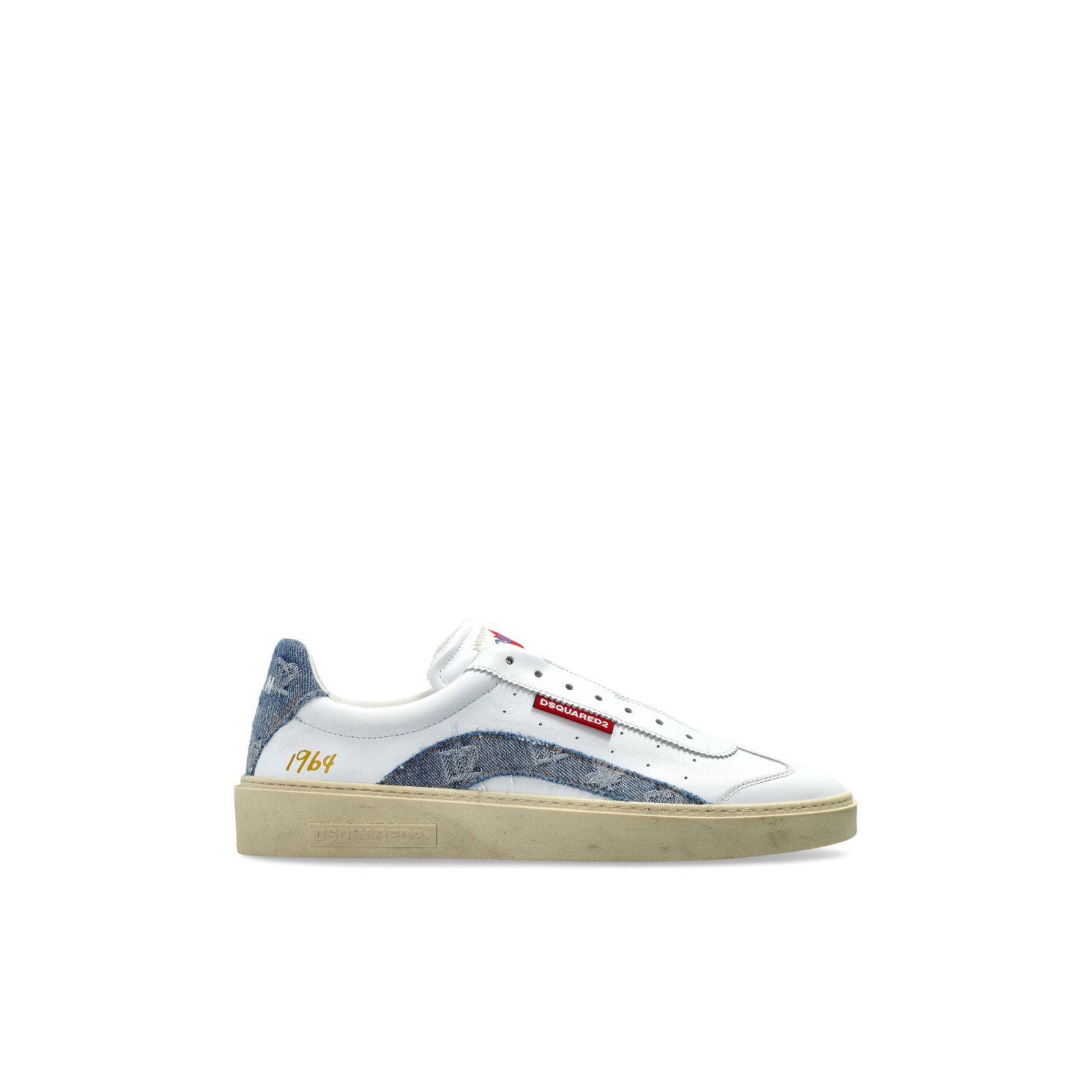 Dsquared2 DSQUARED2 Rider White Leather Sneakers New And Authentic (Me Size US 11 / EU 44 - 1 Thumbnail