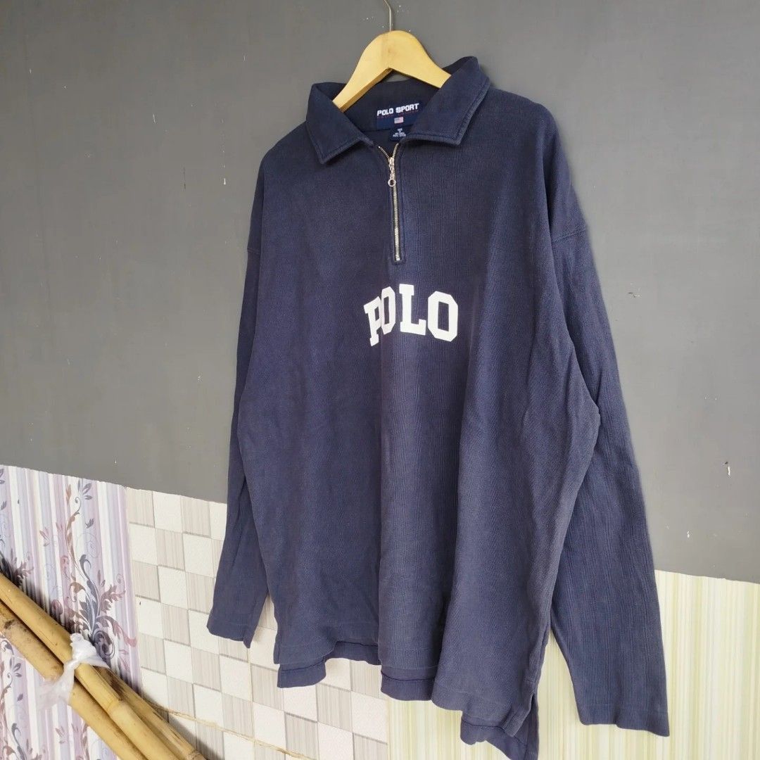 Polo Ralph Lauren × Ralph Lauren × Vintage Vintage Polo Raplh Lauren Sport Half Zip Size US L / EU 52-54 / 3 - 2 Thumbnail