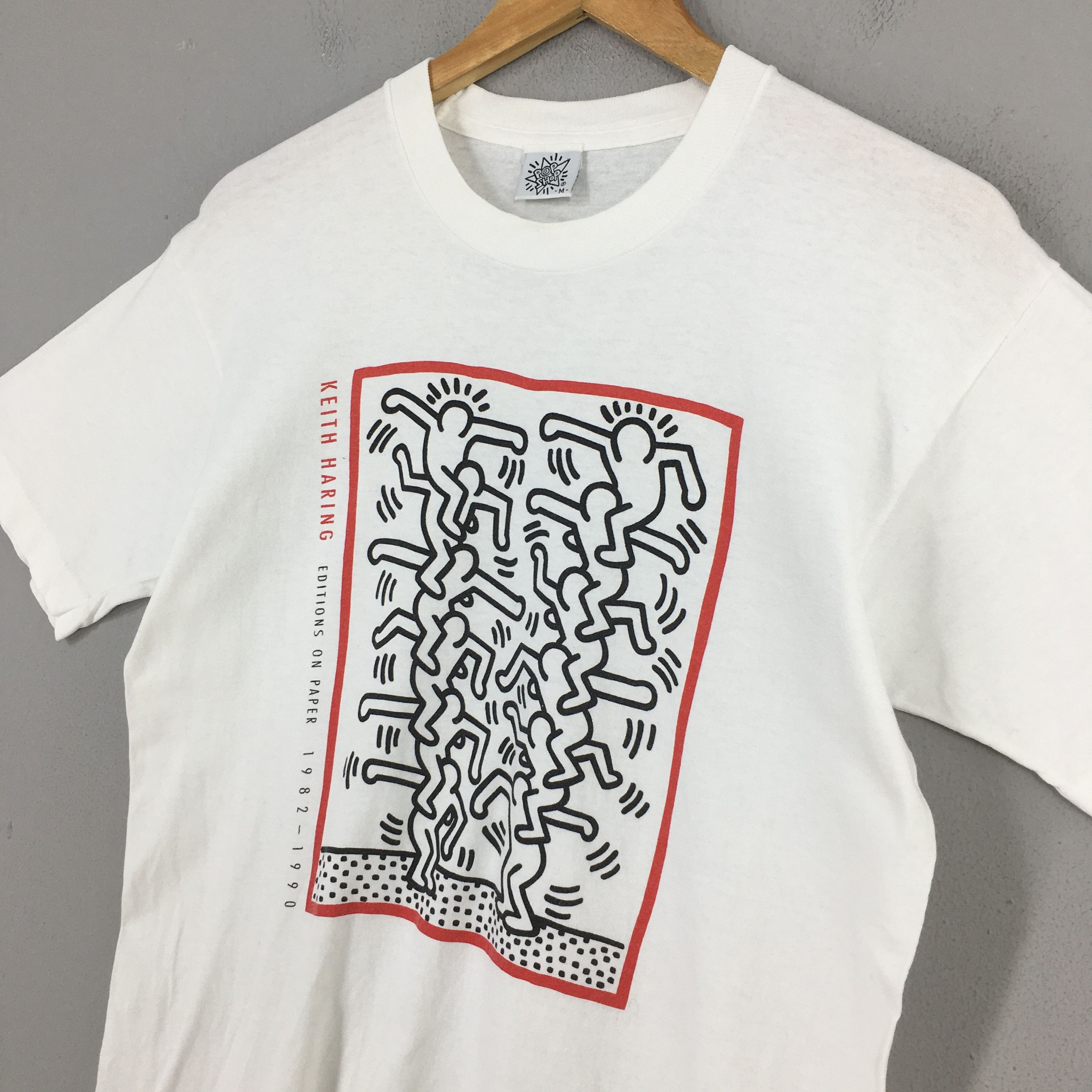 Keith Haring Vintage 90s Keith Haring Editions Artwork T shirt Medium Size US M / EU 48-50 / 2 - 3 Thumbnail