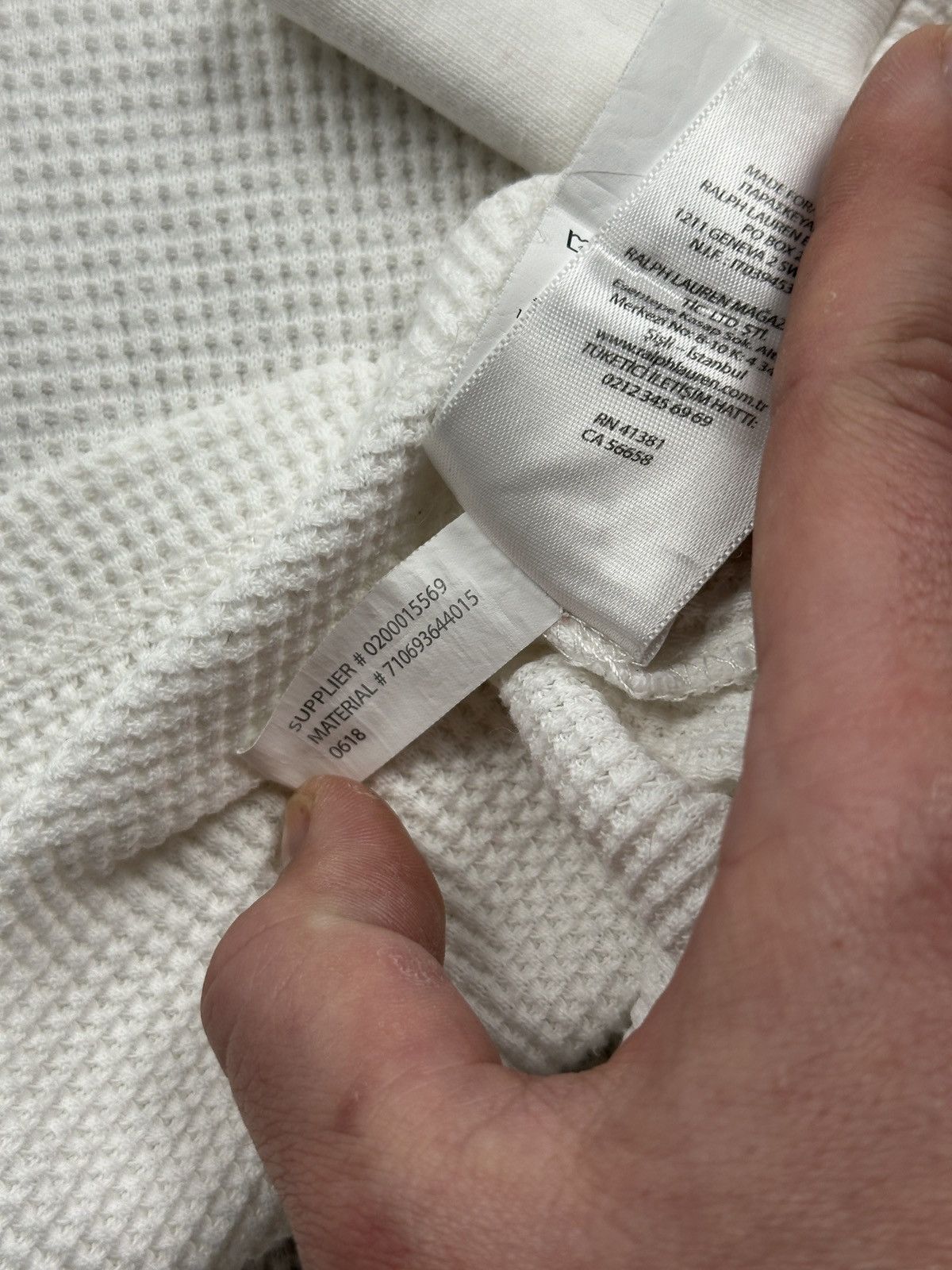 Polo Ralph Lauren Vintage Polo Ralph Lauren Waffle Knit Thermal Long Sleeve Size US XL / EU 56 / 4 - 10 Thumbnail