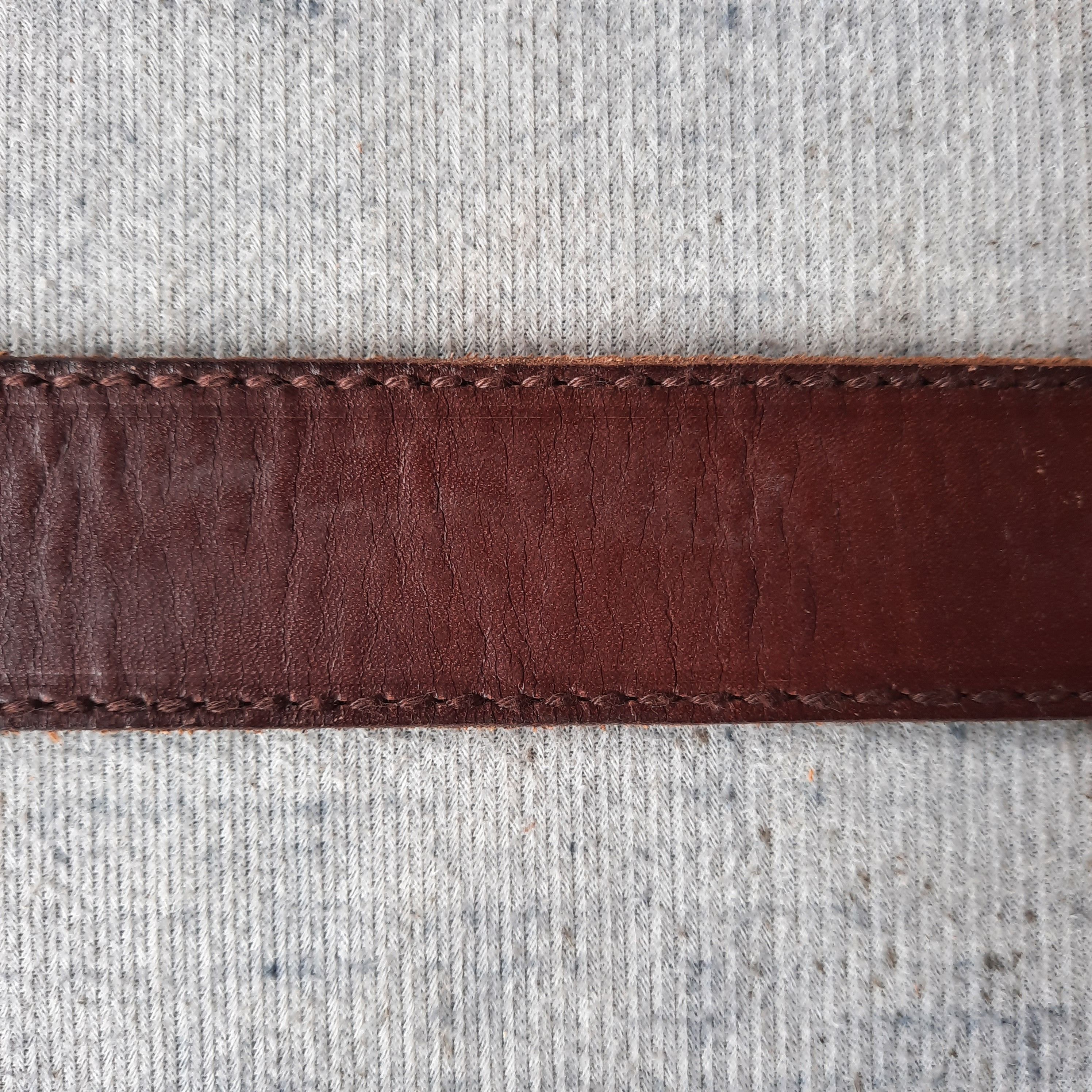 Cowboy Equipment 🐎 Solid brass garrison stitching leather belt Size ONE SIZE - 6 Thumbnail