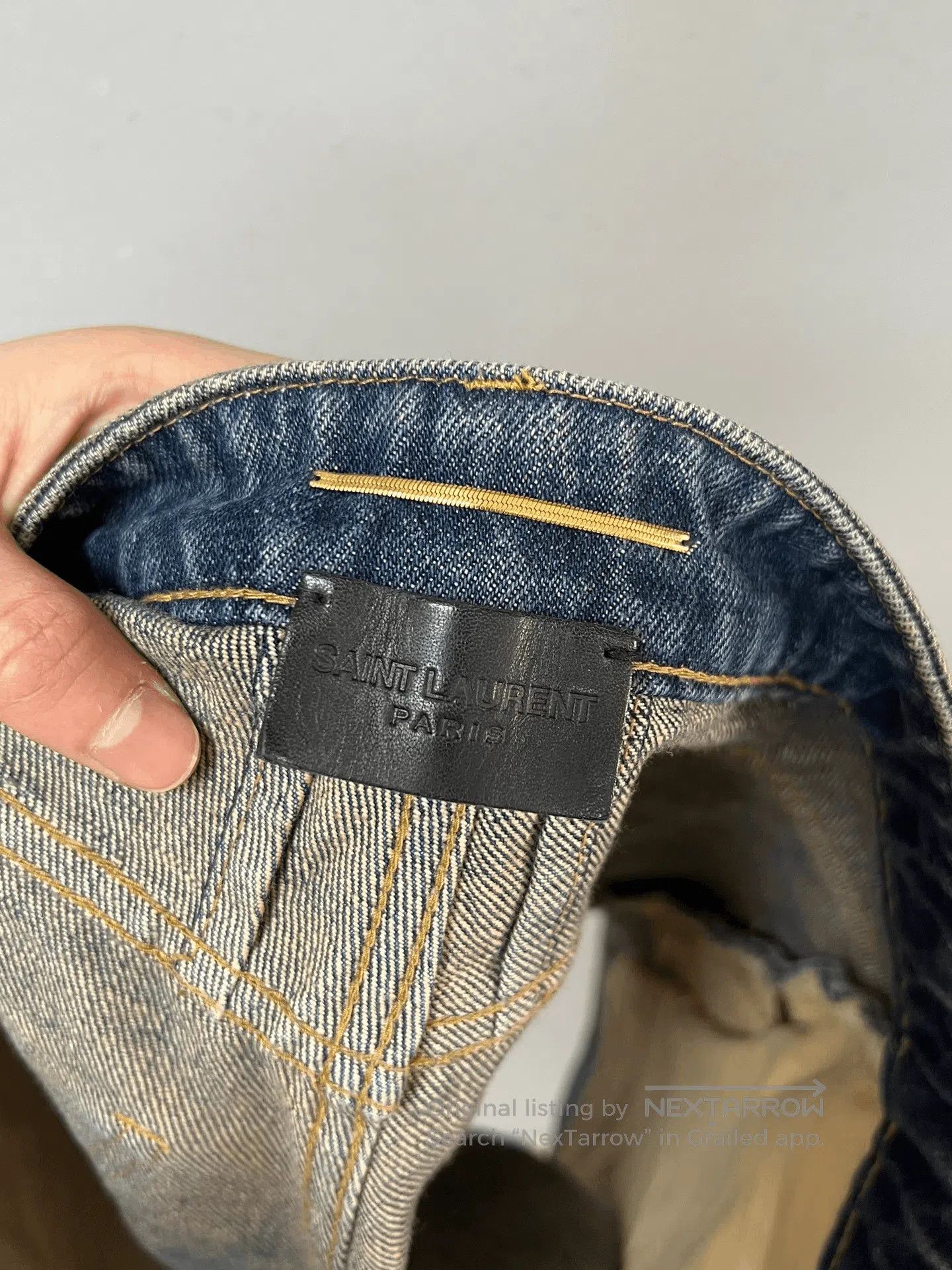 Saint Laurent Paris Slp Rivet Shorts. Size 31" - 4 Thumbnail
