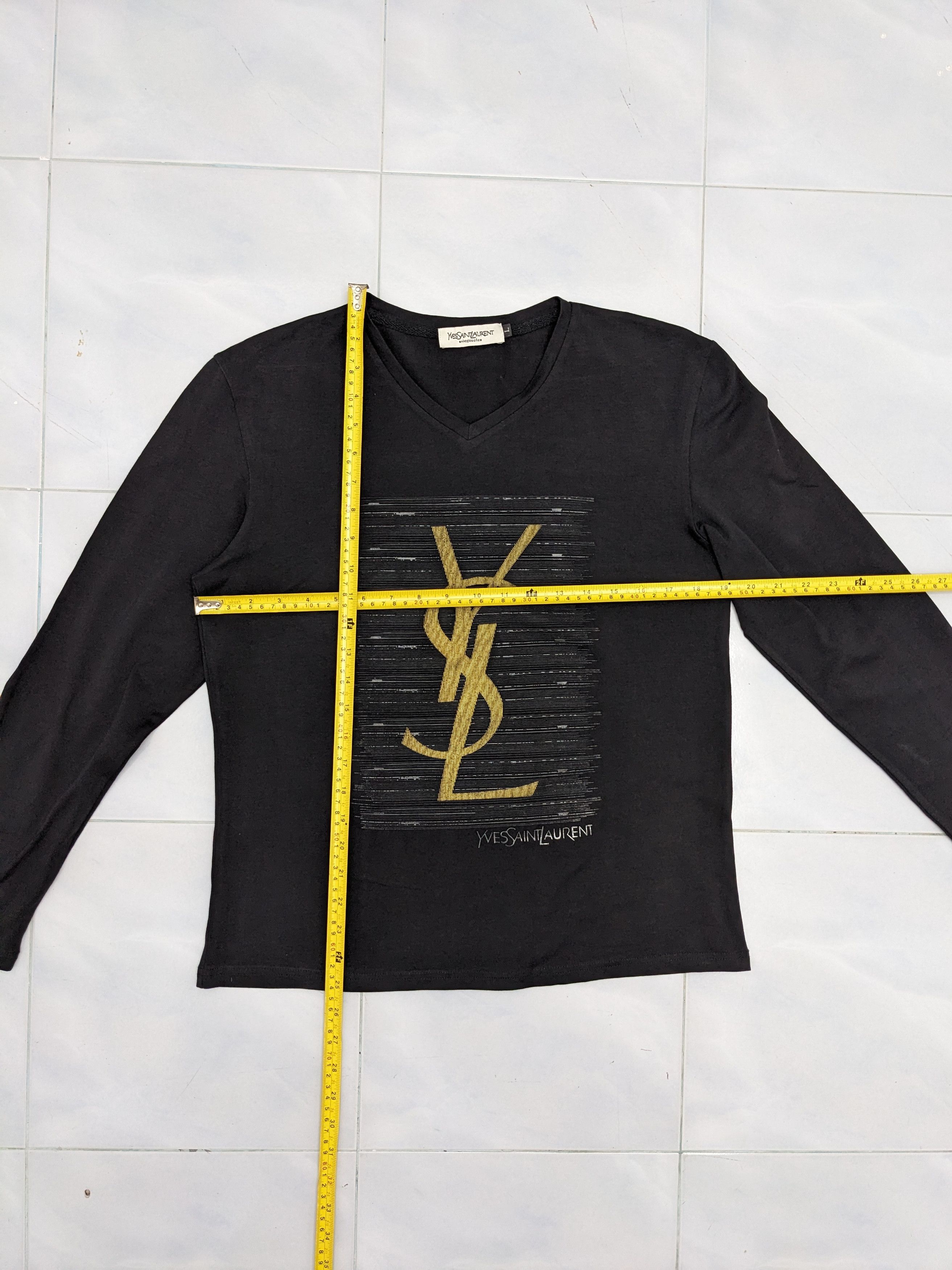 Yves Saint Laurent VINTAGE YVES SAINT LAURENT LONG SLEEVE TSHIRT Size XL / US 12-14 / IT 48-50 - 6 Thumbnail