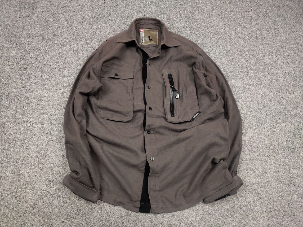 Ecko Unltd. Vintage Ecko Unltd y2k flannel overshirt pocket military Size US L / EU 52-54 / 3 - 2 Thumbnail
