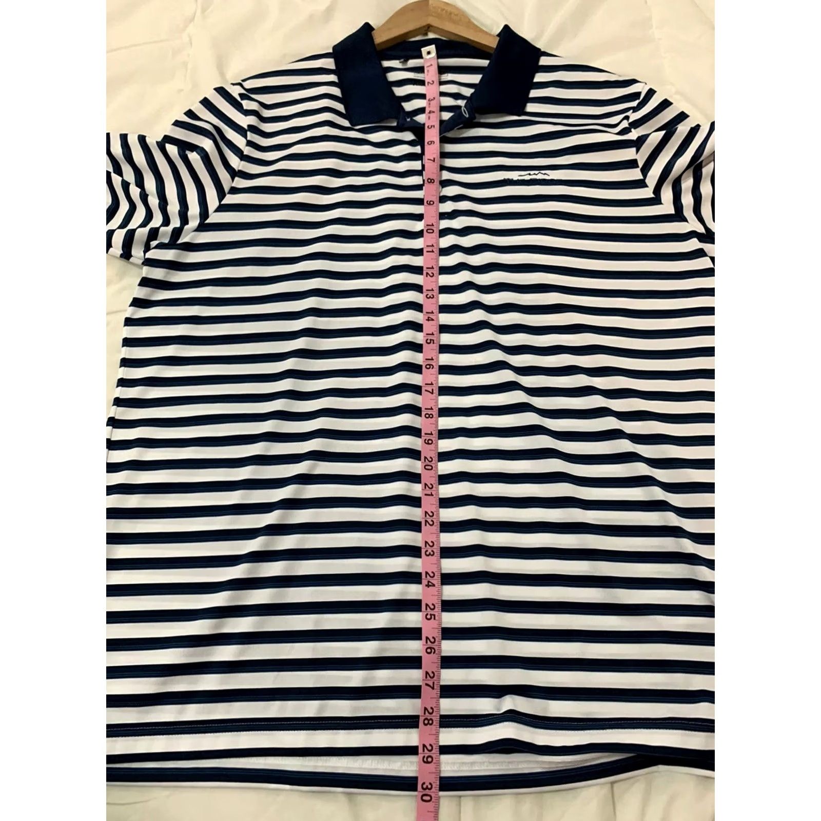 Adidas Adidas Golf Polo Shirt Striped Castle Pines Blue XL Men Short Sleeve Shirt Polo Men Size US XL / EU 56 / 4 - 8 Thumbnail
