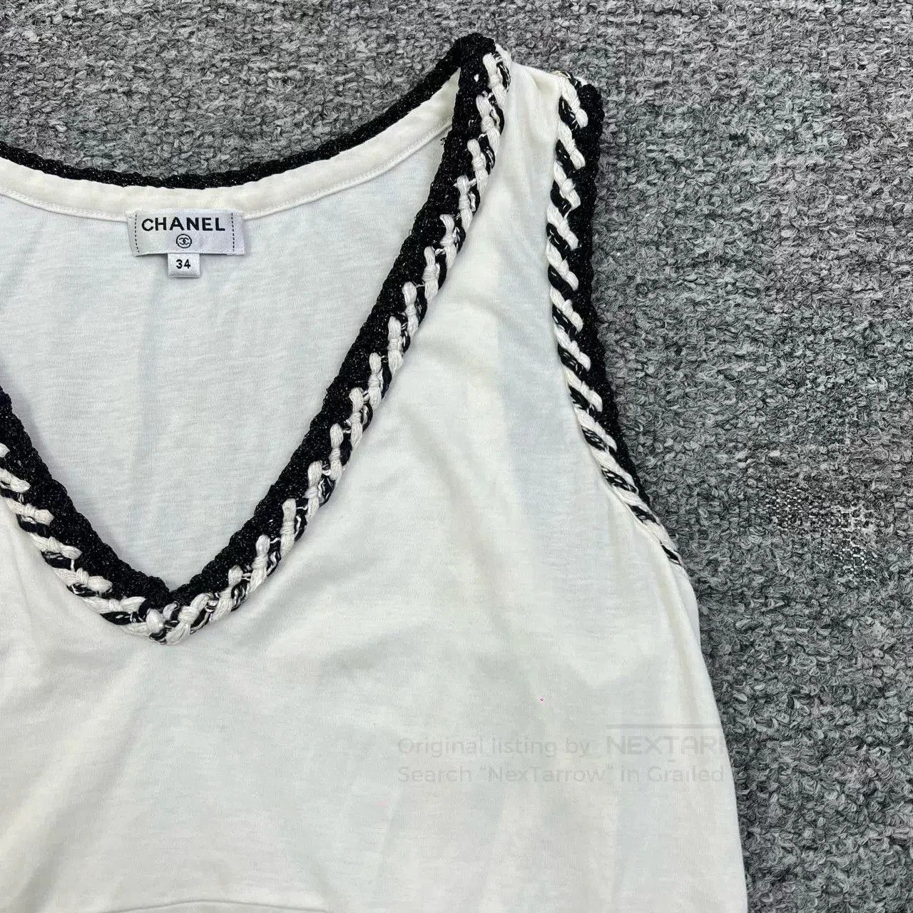 Chanel Chanel White Silver Trim Vest. Size XXS / US 00 / IT 34 - 5 Thumbnail