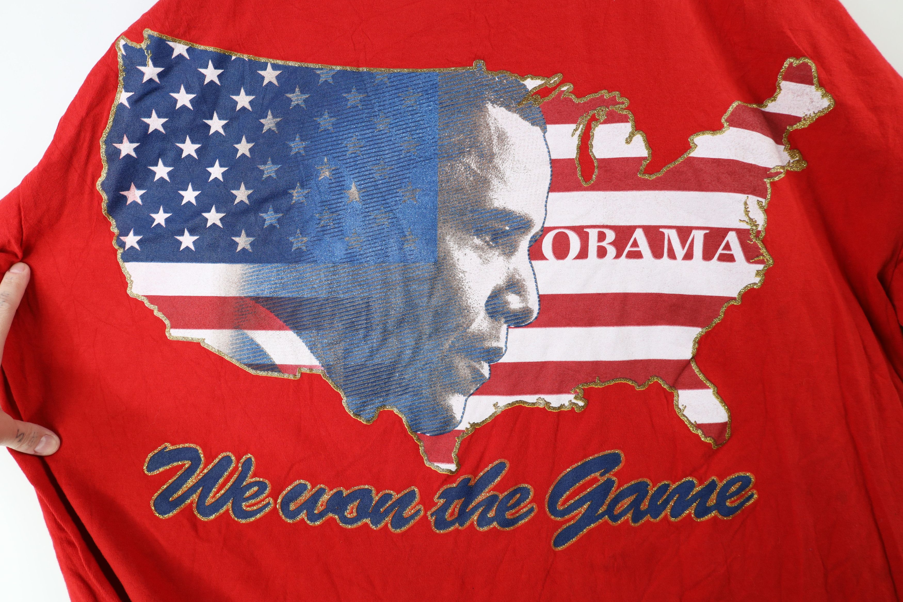 Vintage Vintage Y2K President Barack Obama We Won The Game T-Shirt Size US XXL / EU 58 / 5 - 4 Thumbnail