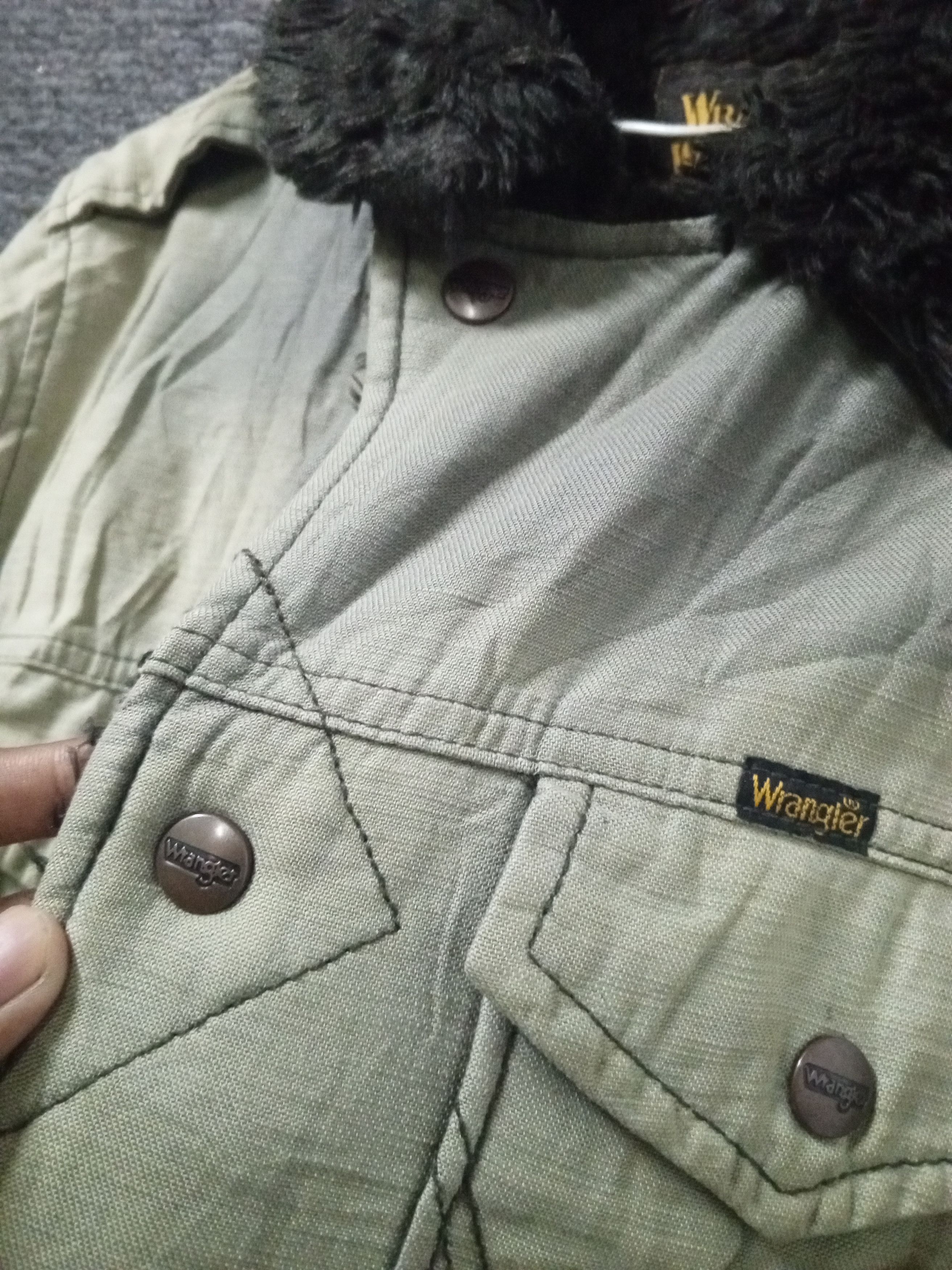 Wrangler Vtg Worn Faded Wrangler WrangeCoat Fleece Inside Jacket Size US M / EU 48-50 / 2 - 8 Thumbnail