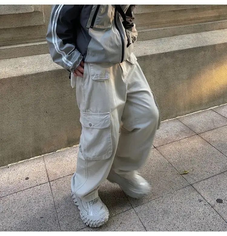 Japanese Brand Cargo Pants Black- Korean Streetwear Style Pants Size US 32 / EU 48 - 6 Thumbnail