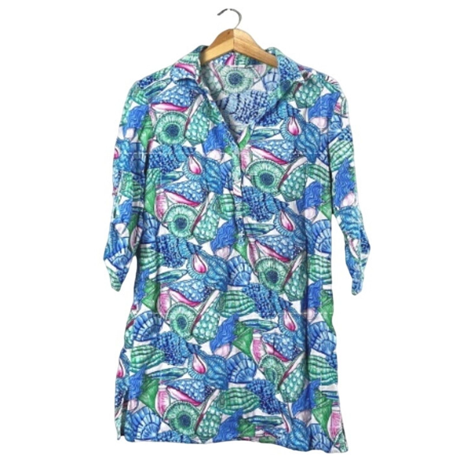 Talbots Blue Seashell Talbots Women's Shirt Dress XS | Grailed