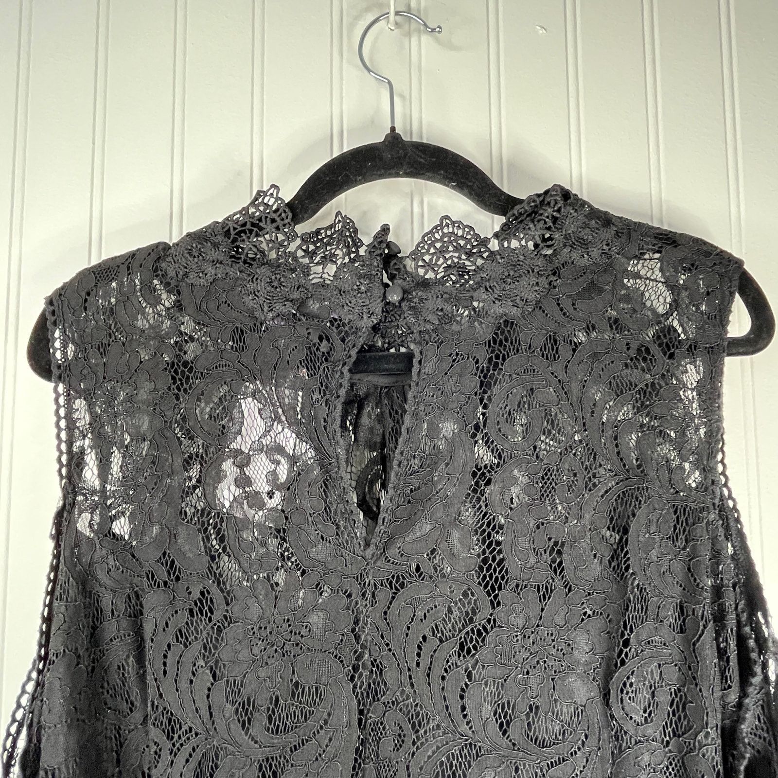 Other NWT Roaman's Lace Cold-Shoulder Top Black Witchy Formal Size 3XL / US 20-22 - 13 Thumbnail