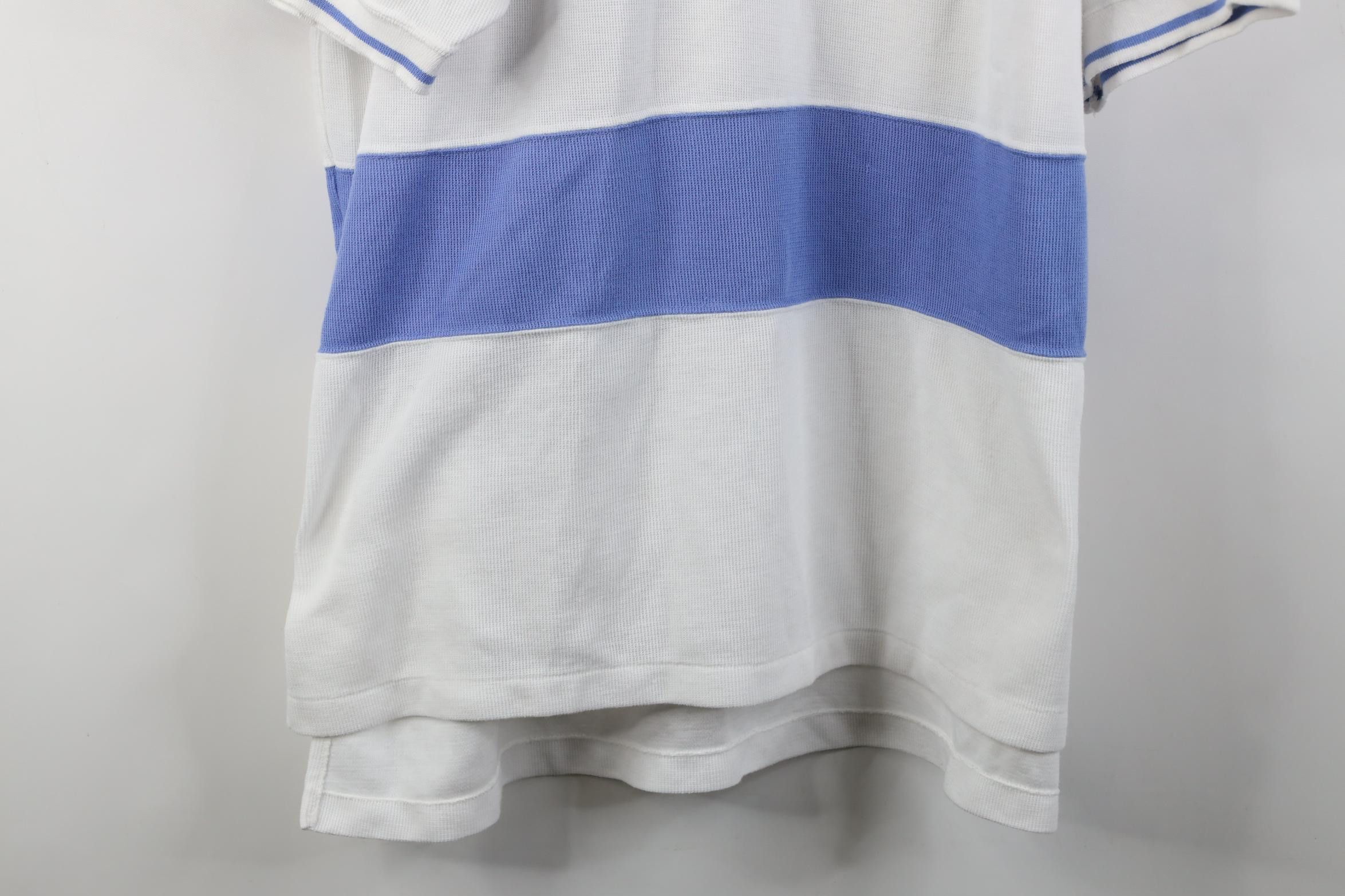 Vintage Vintage 90s Streetwear Block Thermal Knit Golf Polo Shirt Size US XXL / EU 58 / 5 - 3 Thumbnail