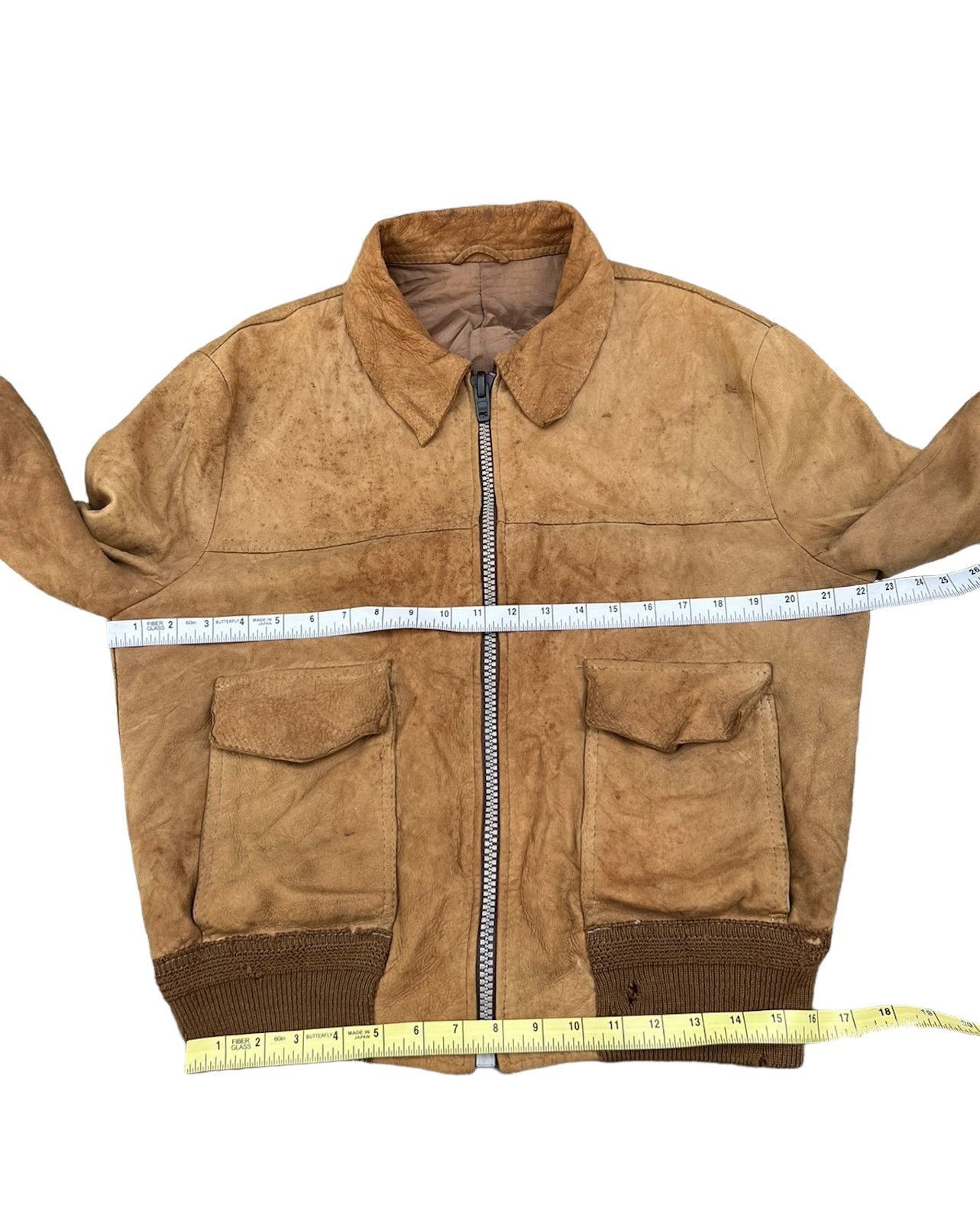 Aries Trashed Vintage Aries Dirty Patina Sheepskin Leather Jacket Size US L / EU 52-54 / 3 - 3 Thumbnail
