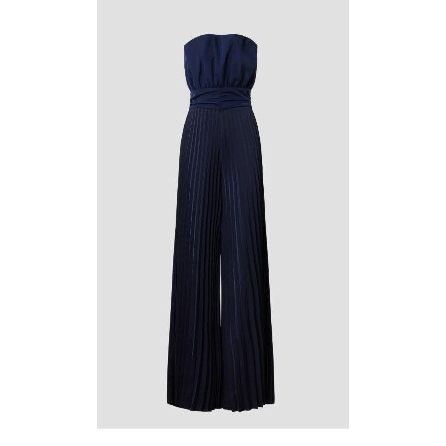 Other One 33 Social Navy Pleated Cocktail Formal Pantsuit Size 28" / US 6 / IT 42 - 4 Thumbnail