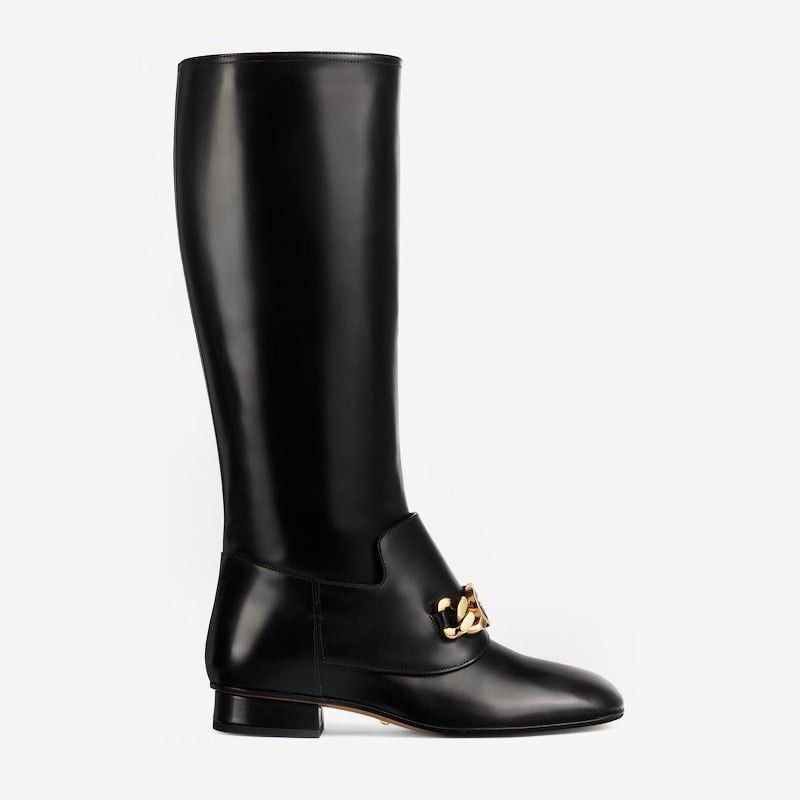 Gucci Gucci Interlocking G Chain Knee Boots SIZE 36.5 Size ONE SIZE - 1 Thumbnail