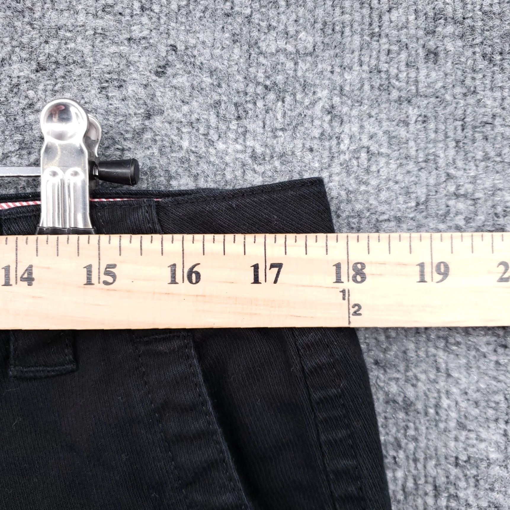 Tommy Hilfiger Tommy Hilfiger Pants Womens 12 Black Bootcut Mid Rise Zip Up Dark Wash Chino Regular Inseam 31 in Mens? Size 34" / US 12 / IT 48 - 7 Thumbnail