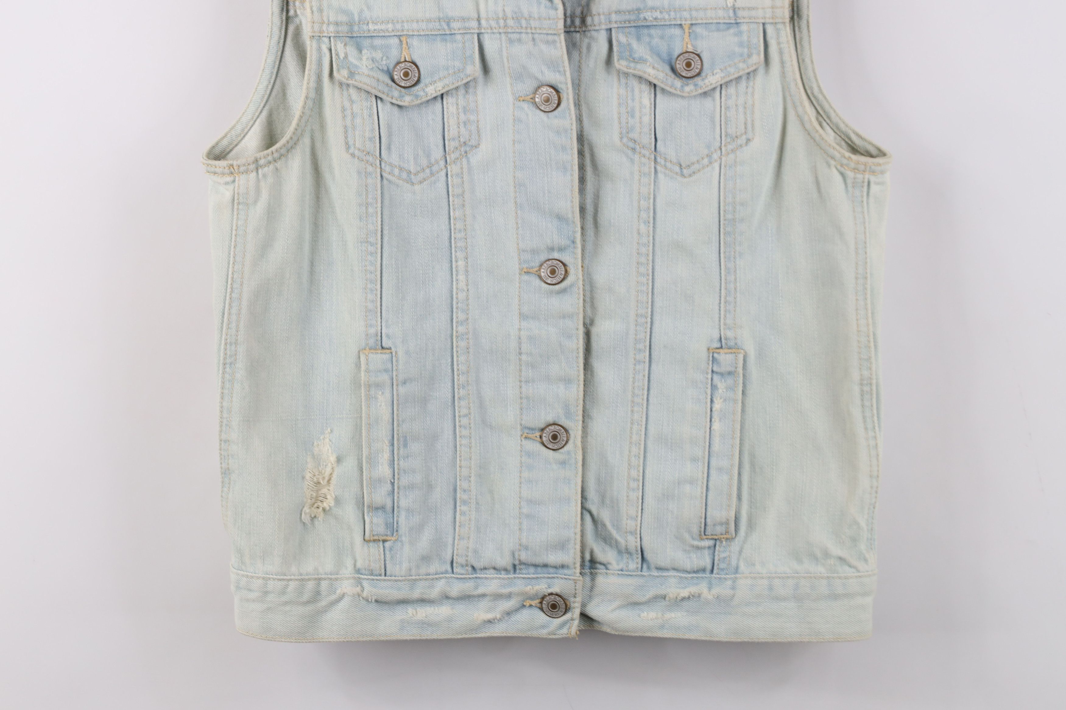 Abercrombie & Fitch Vintage Y2K Abercrombie & Fitch Denim Trucker Vest Jacket Size M / US 6-8 / IT 42-44 - 3 Thumbnail