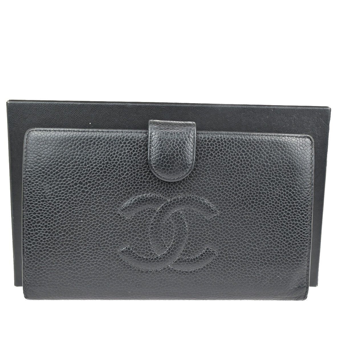 Chanel Chanel CC Bifold Wallet Quilted Caviar Size ONE SIZE - 1 Thumbnail