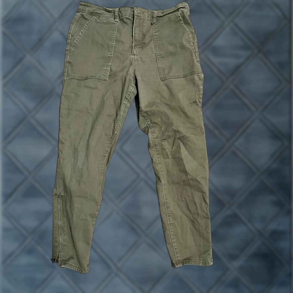 Sanctuary SOCIAL STANDARD Sanctuary Womens Scout Poplin Army Pant 10 Olive Green Crop Pants Casual Womens Size 32" / US 10 / IT 46 - 1 Thumbnail