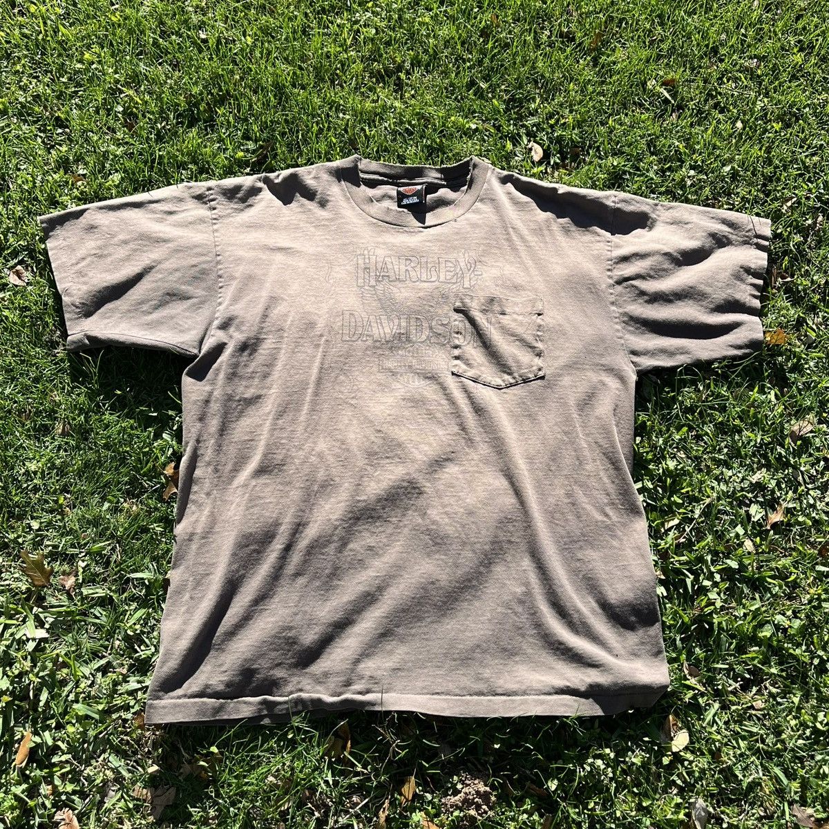 Harley Davidson Harley Davidson Brown With Pocket T Shirt Size US XL / EU 56 / 4 - 1 Thumbnail