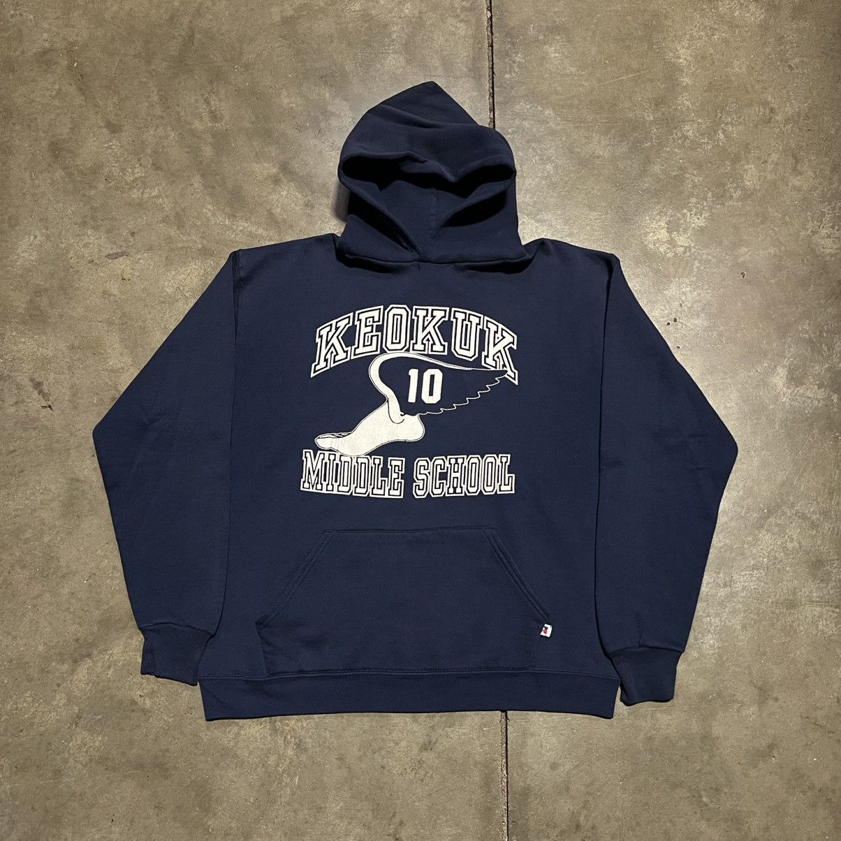 Russell Athletic Vintage 80s Russell Athletic Hoodie Sweatshirt Track USA Size US L / EU 52-54 / 3 - 3 Thumbnail