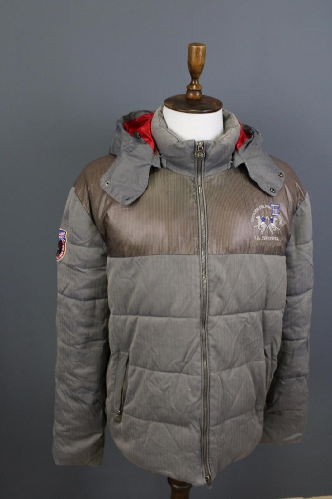 La Martina La Martina Argentina Puffer Hooded Gray Jacket Size XXXL Size US XXL / EU 58 / 5 - 5 Thumbnail