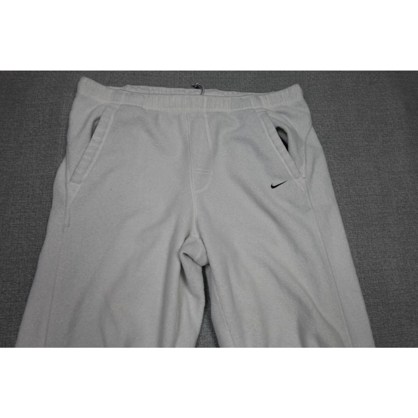 Nike VINTAGE Nike Pants Men XL White Sweatpants Lounge Sherpa Fleece Silver Tag Size US 36 / EU 52 - 2 Thumbnail