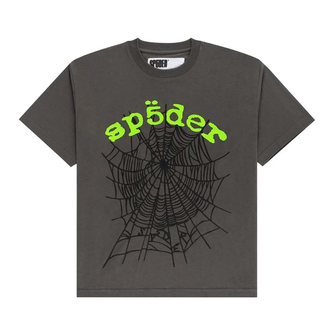 Sp5der OG Web V2 Tee 'Slate Grey' Size US XL / EU 56 / 4 - 1 Thumbnail