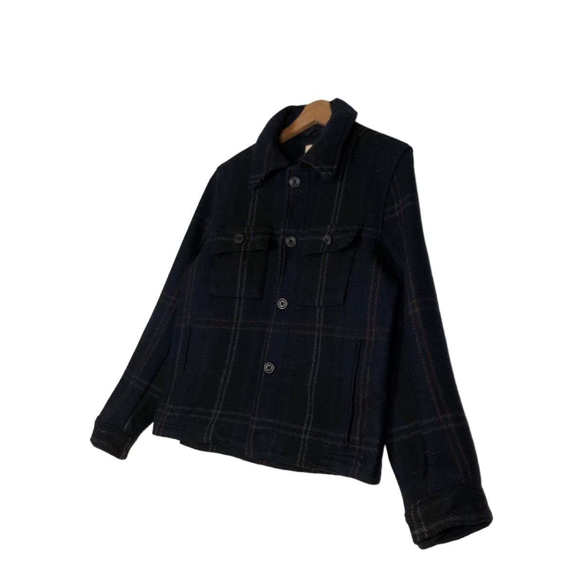 Japanese Brand 🔥Vintage Gap Wool Worker Jacket Tartan Design Japan Size US S / EU 44-46 / 1 - 2 Thumbnail