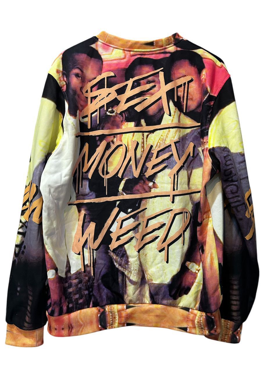 Band Tees Vintage 90's SMW yellow fullprint sweatshirt Size US XXL / EU 58 / 5 - 2 Thumbnail