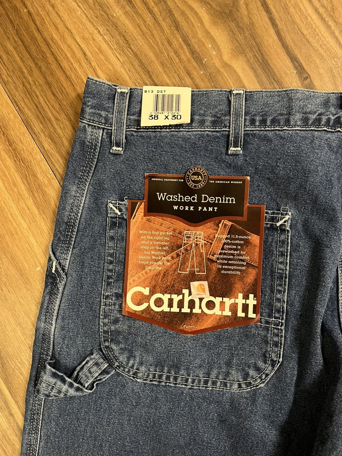 Carhartt 1999 Carhartt Carpenter/Work Washed Denim New 38x30 Vintage Size US 38 / EU 54 - 3 Thumbnail