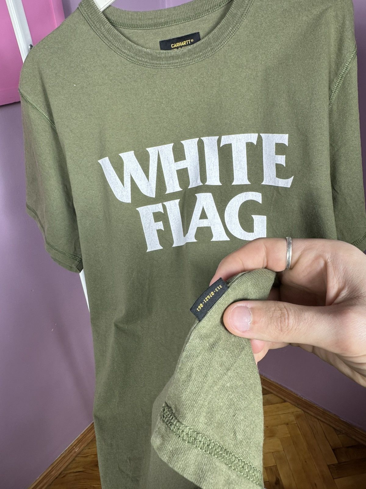 Carhartt Wip Carhartt WIP S/S White Flag T-Shirt Khaki Cotton Size M Size US M / EU 48-50 / 2 - 8 Thumbnail