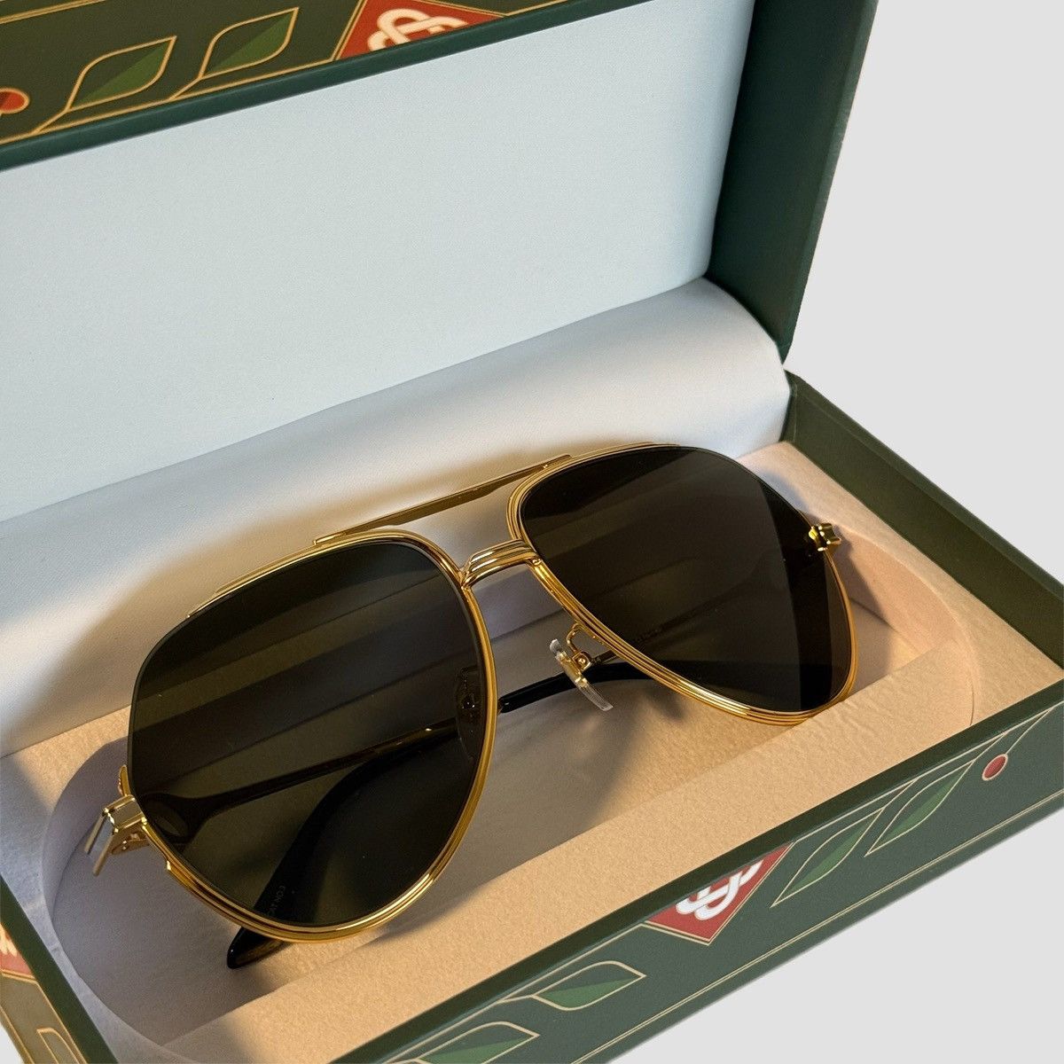 Casablanca Casablanca Stainless Steel Aviator Sunglasses Size ONE SIZE - 8 Thumbnail