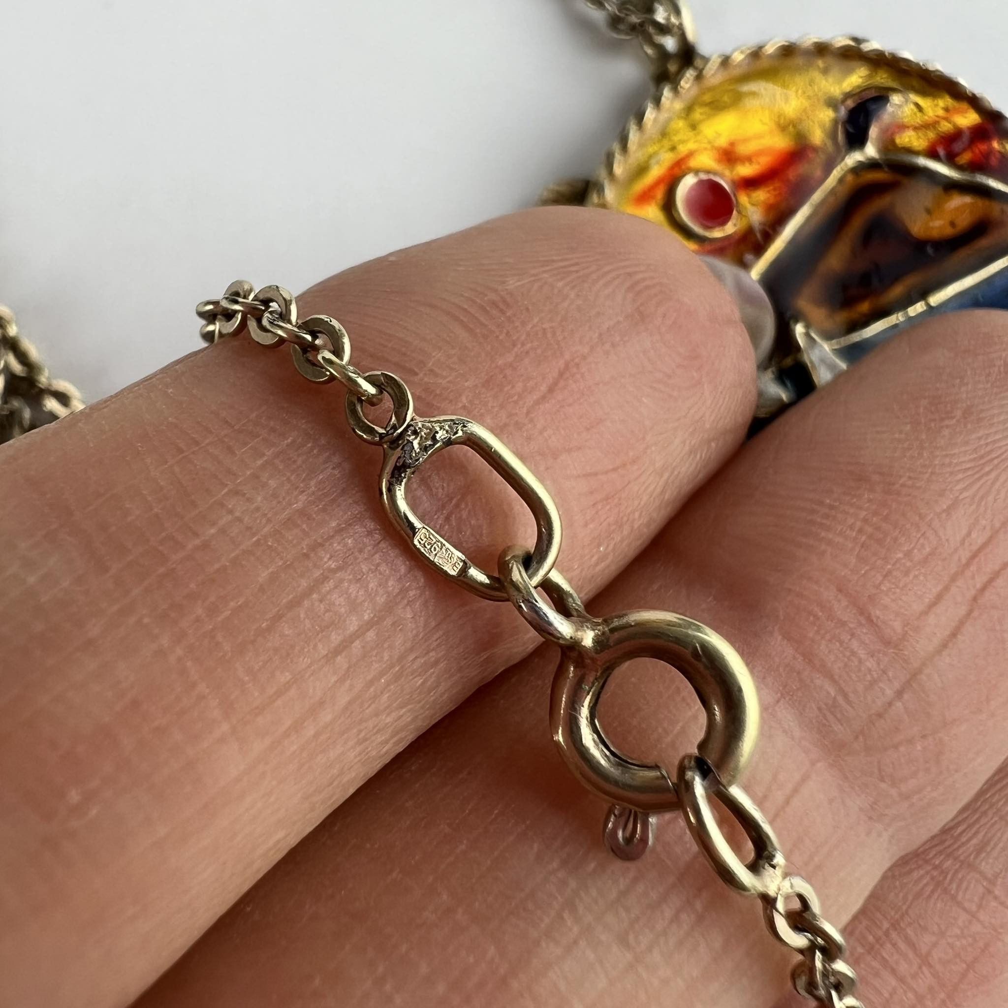 Vintage Vintage Gilt Sterling Silver 925 Women's Jewelry Necklace Size ONE SIZE - 6 Thumbnail