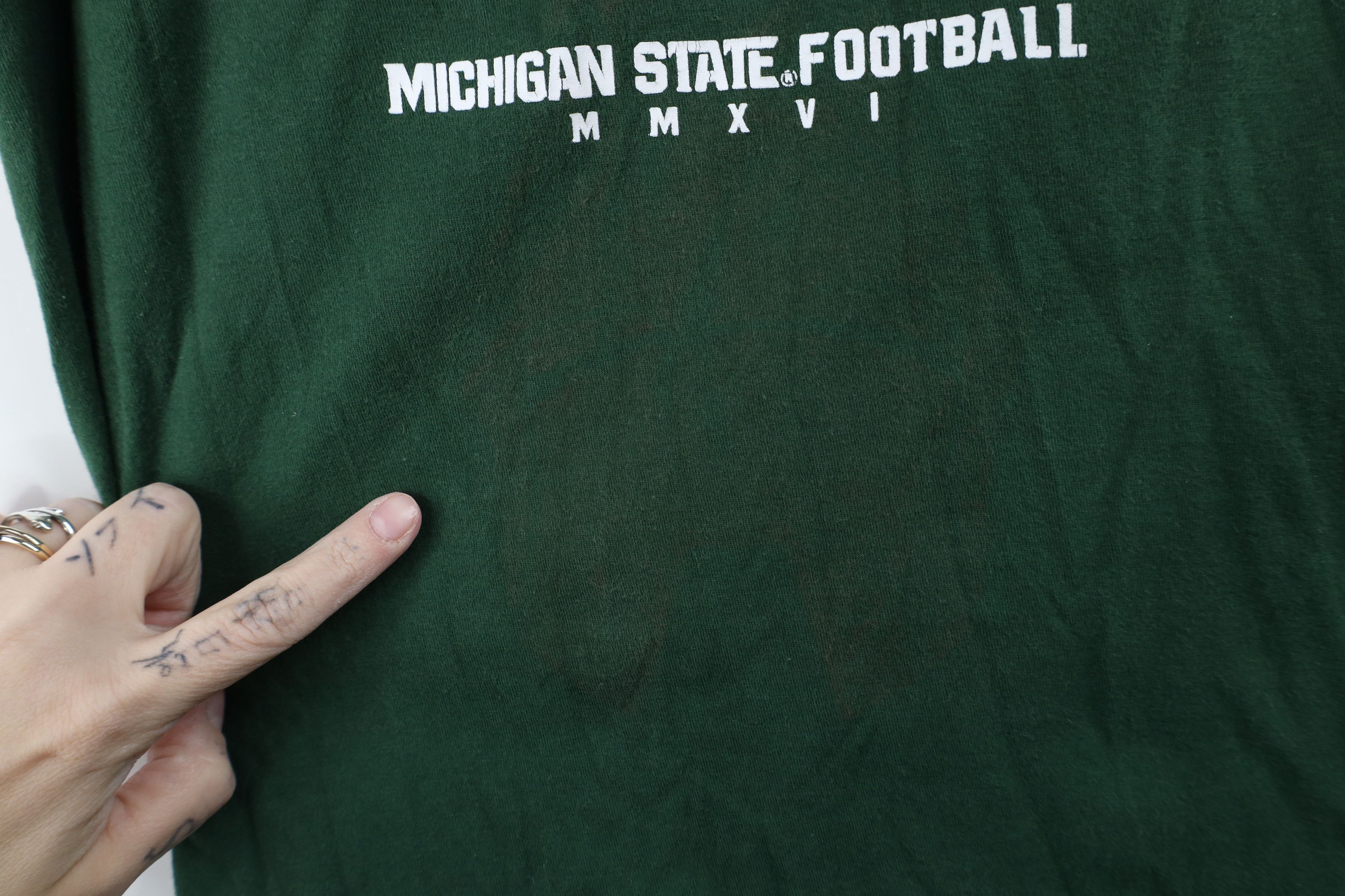 Nike Nike Michigan State University Football T-Shirt Green Size XL / US 12-14 / IT 48-50 - 7 Thumbnail