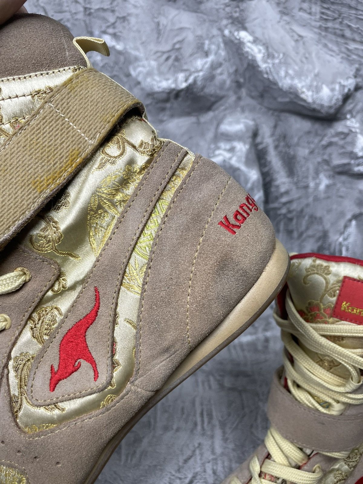 Japanese Brand × Vintage 2000s Y2K Punk Pocket Rare High Shoes Chinese Satin Pattern Size US 8 / IT 38 - 15 Thumbnail