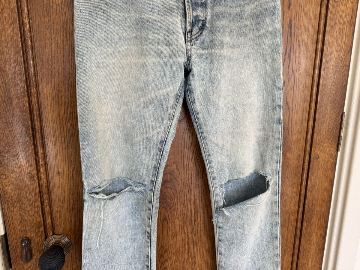 Saint Laurent Paris 1/1 SS16 Saint Laurent knee slit crash hedi jeans 28 sample Size US 28 / EU 44 - 2 Thumbnail