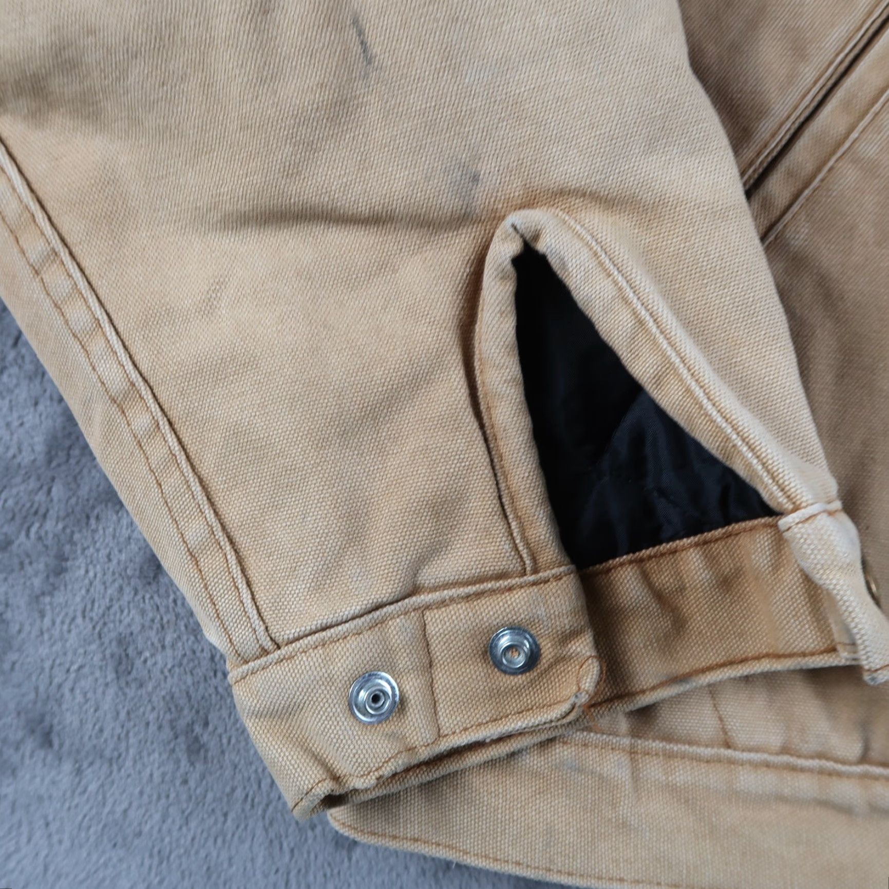 Dickies VINTAGE 90s Dickies Khaki Canvas Detroit Style Jacket Blanket Lined Mens XL Size US XL / EU 56 / 4 - 4 Thumbnail