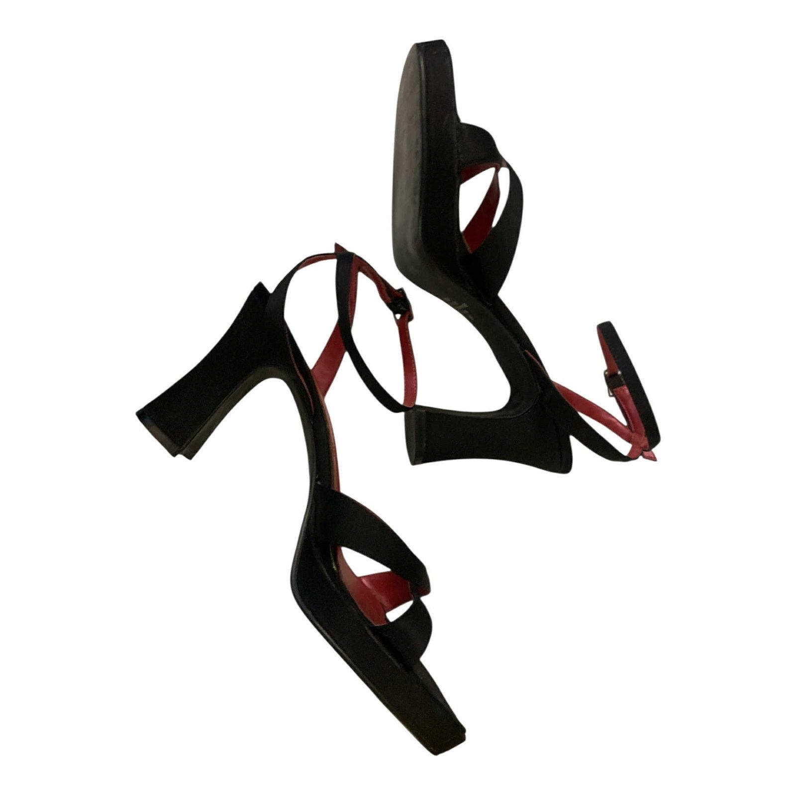 Other VINTAGE Y2K Sandal Chunk Heel Ankle Strap Open Toe Black Sz8 Size US 8 / IT 38 - 3 Thumbnail