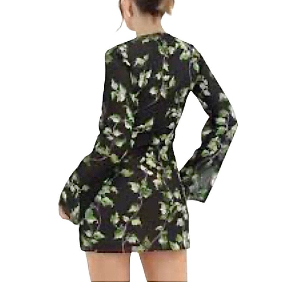 Other Rumored + Revolve Sterling Mini Dress SMALL Ivy Floral Black Size S / US 4 / IT 40 - 2 Thumbnail